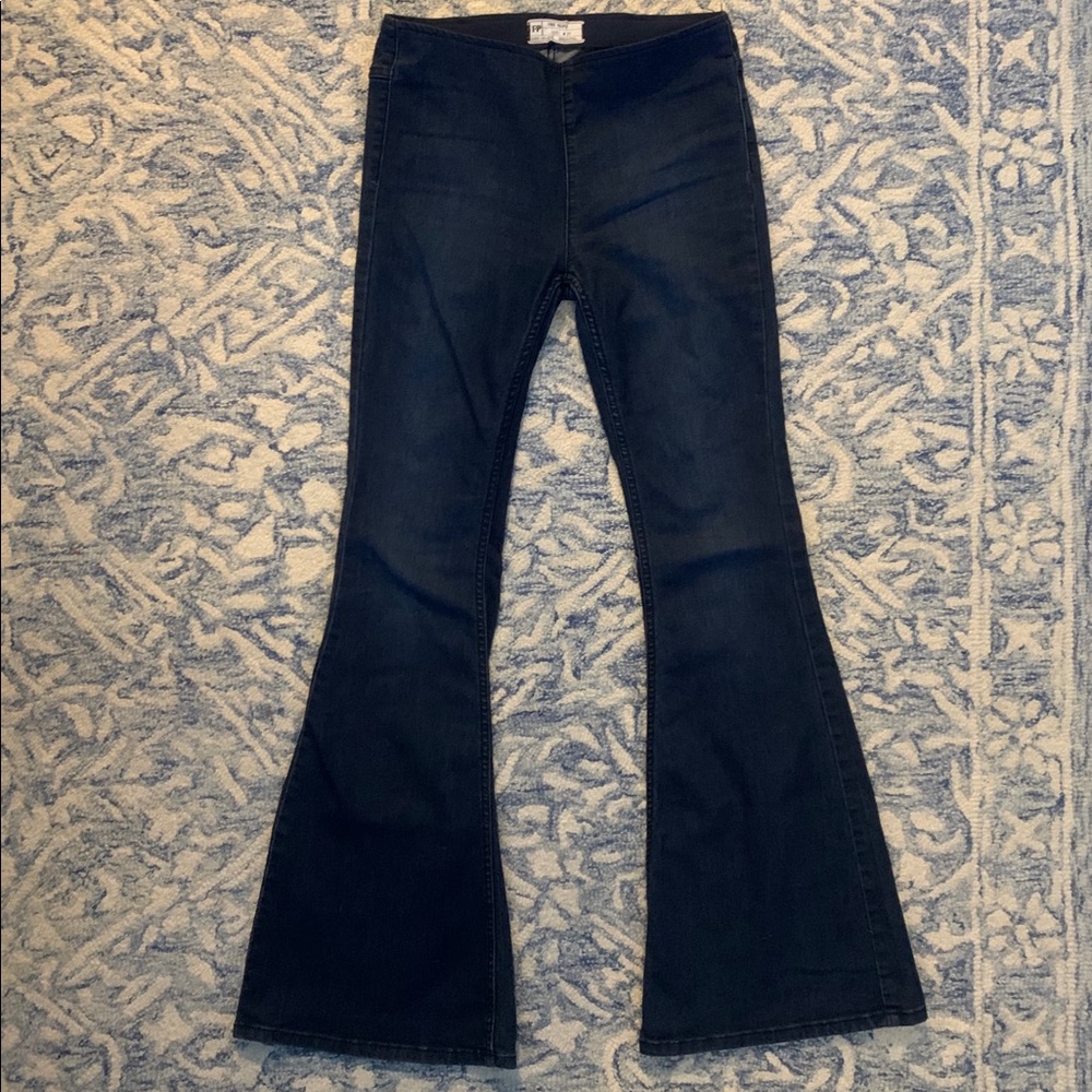 Free People Gummy Pull-On Flare Leg Jeans